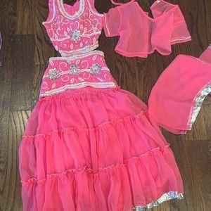 Girls Pink Lehenga choli